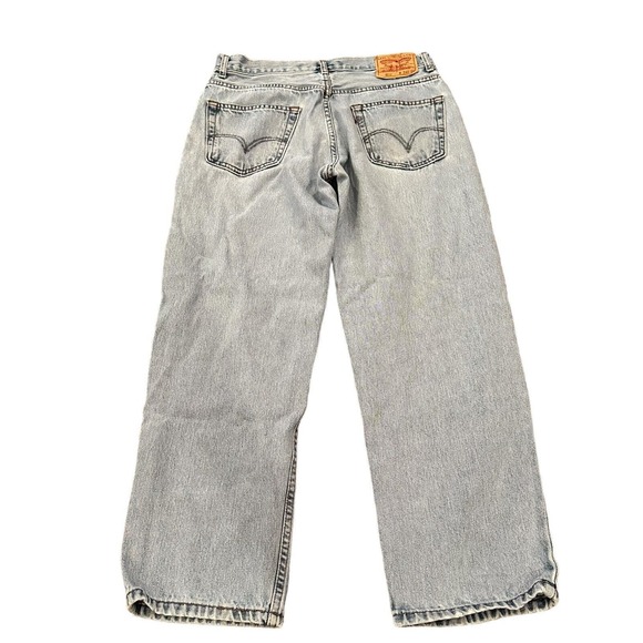 Levi's 550 Jeans Mens 34x29 Relaxed Fit Straight Denim Pants Faded Light Wash - Picture 9 of 9